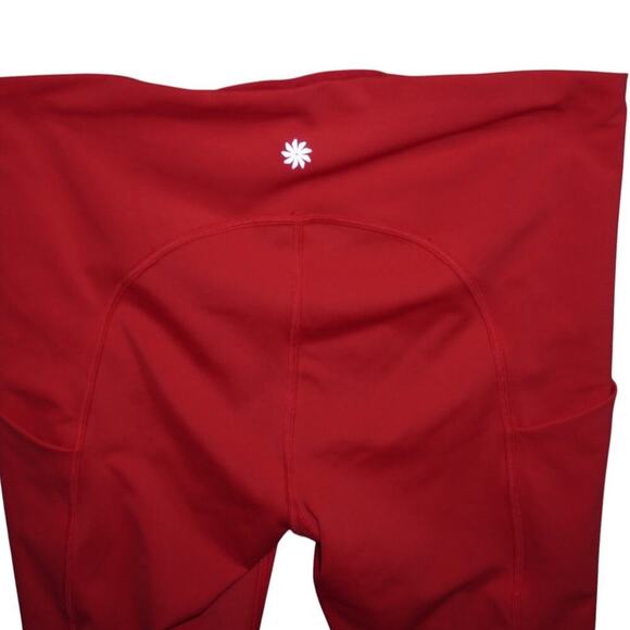 Athleta Ultimate Stash Pocket 7/8 Tight Leggings Red Women’s Size M - Picture 3 of 5